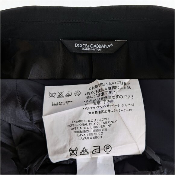 Dolce & Gabbana Martini Fit Black Wool Silk Blazer Suit Jacket | Size 46 - Picture 13 of 16